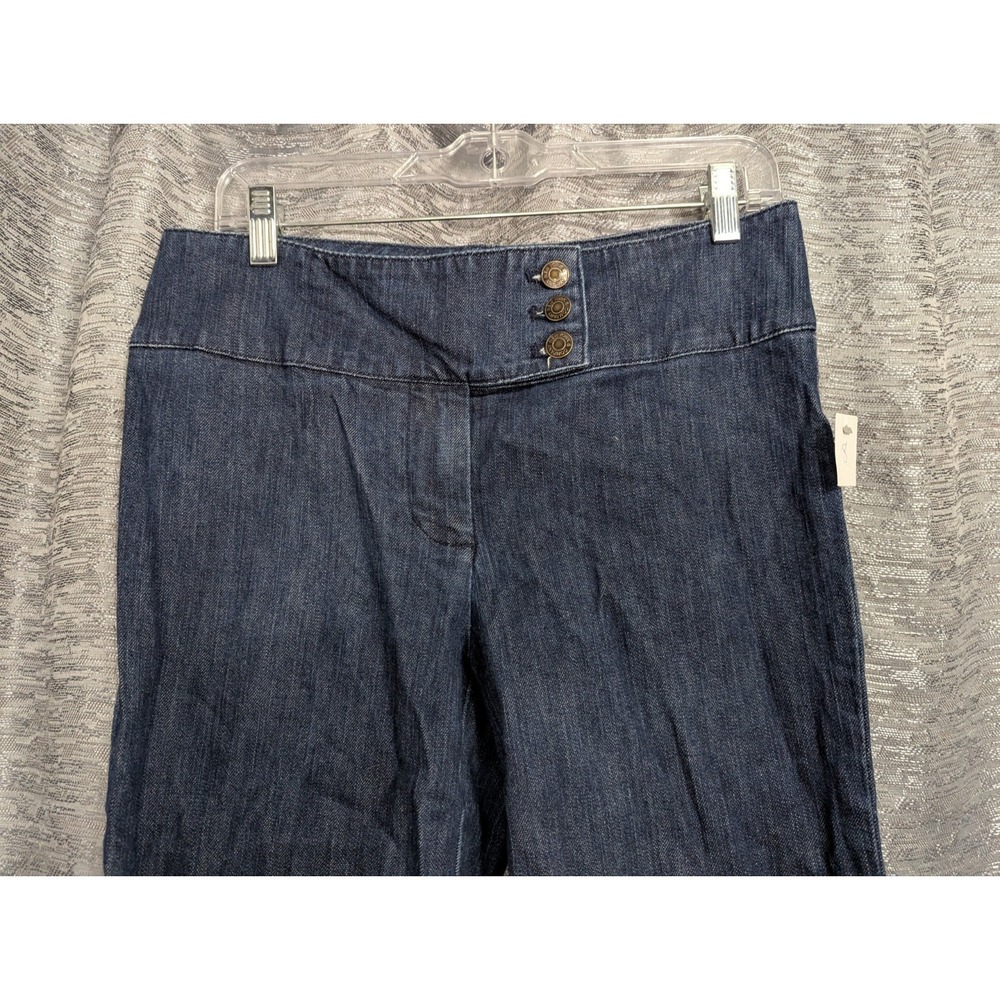 Battery Park Bootcut Denim Jeans Y2K Womens 8 Tall Dark Wash - Picture 2 of 7
